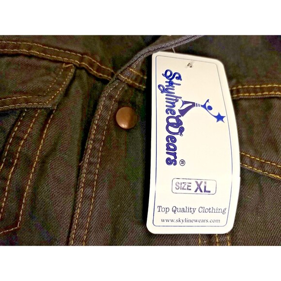 Skyline Wears Heavy Industrial Women's Denim Black Vest XL NWT               T35 - Picture 3 of 10